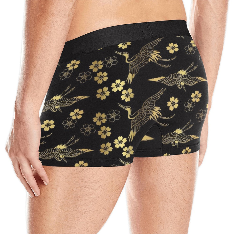 Gold Japanese Theme Pattern Men's All Over Print Boxer Briefs Men's Underwear