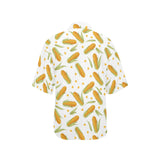 Corn Pattern Print Design 04 Women's All Over Print Hawaiian Shirt