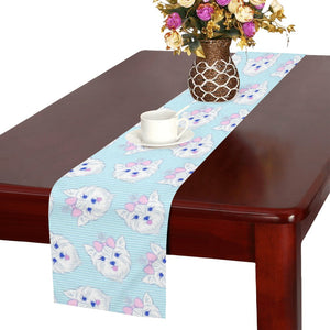 Yorkshire Terrier Pattern Print Design 01 Table Runner