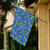 Blueberry Pattern Background House Flag Garden Flag