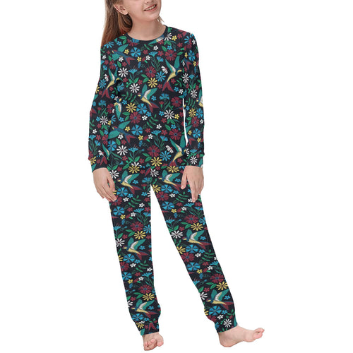 Swallow Pattern Print Design 04 Kids' Boys' Girls' All Over Print Pajama Set