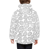 Potato Chips Pattern Print Design 03 Kids' Boys' Girls' Padded Hooded Jacket