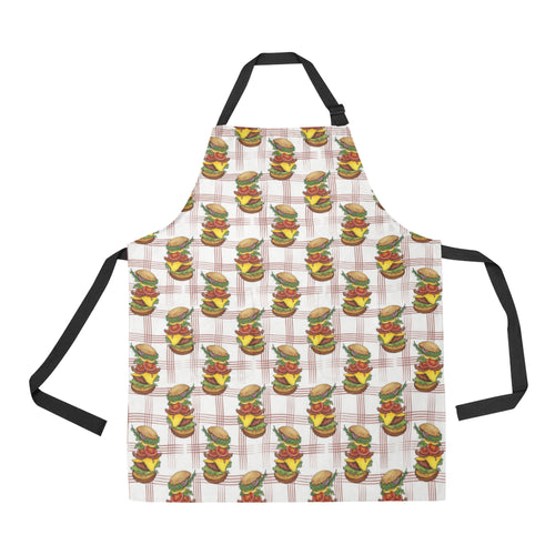 Hamburger Pattern Print Design 03 Adjustable Apron