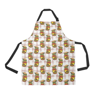 Hamburger Pattern Print Design 03 Adjustable Apron