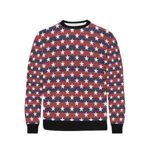 USA Star Pattern Background Men's Crew Neck Sweatshirt