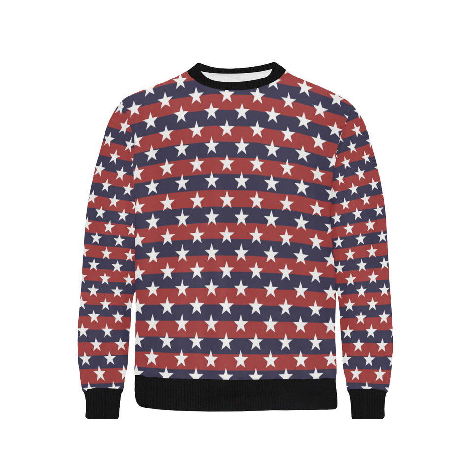 USA Star Pattern Background Men's Crew Neck Sweatshirt