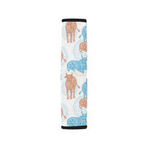 Cow Tribal Pattern Car Seat Belt Cover