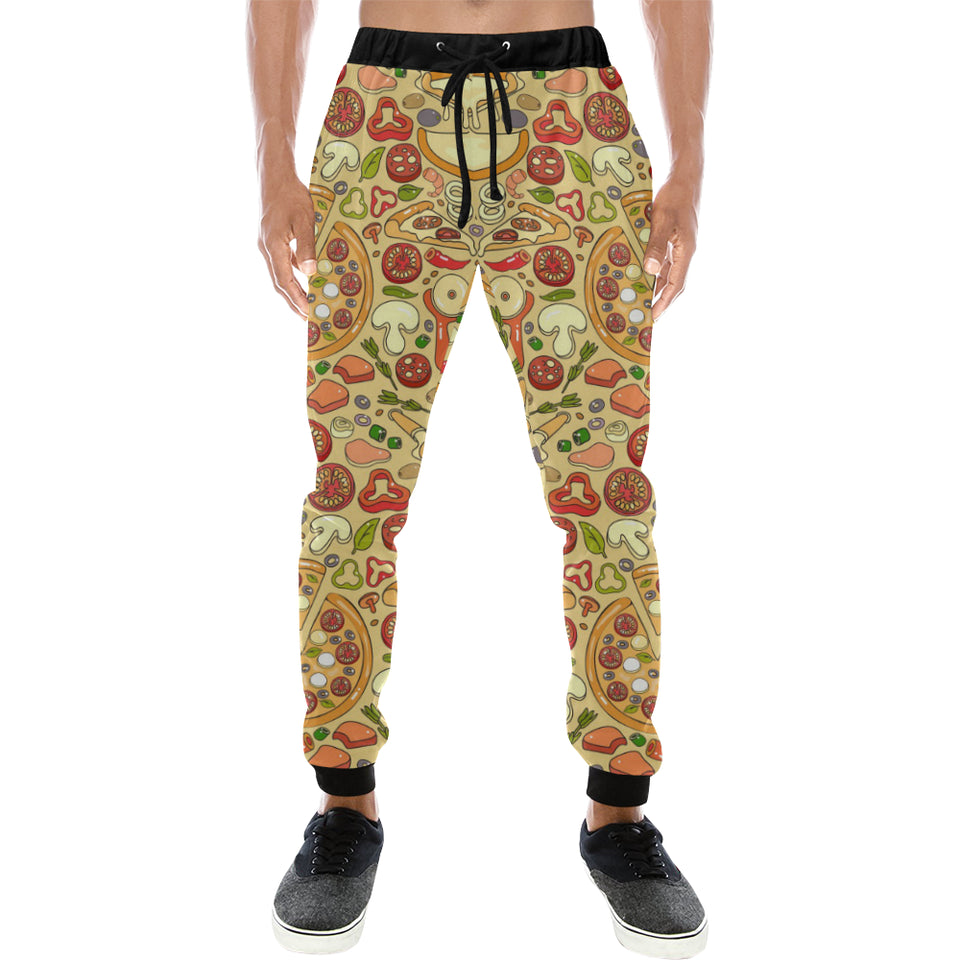 Pizza Pattern Background Unisex Casual Sweatpants