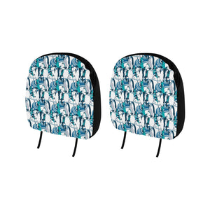 Penguin Pattern Car Headrest Cover