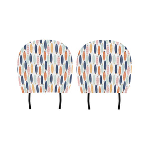 Surfboard Pattern Print Design 04 Car Headrest Cover