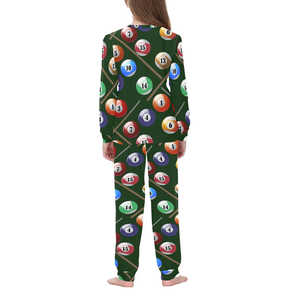 Billiard Ball Pattern Print Design 03 Kids' Boys' Girls' All Over Print Pajama Set