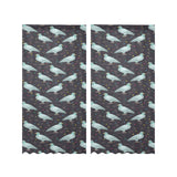 Pigeon Pattern Print Design 01 Gauze Curtain