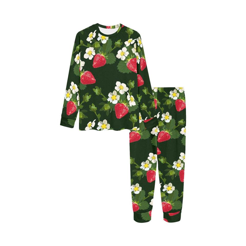 Strawberry Pattern Background Kids' Boys' Girls' All Over Print Pajama Set