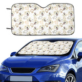 Golden Retriever Pattern Print Design 02 Car Sun Shade