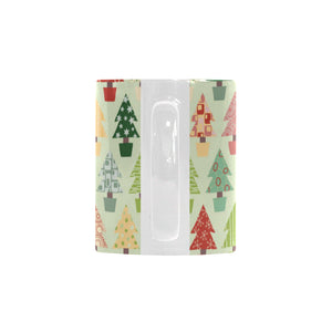 Christmas Tree Pattern Backgroind Classical White Mug (FulFilled In US)
