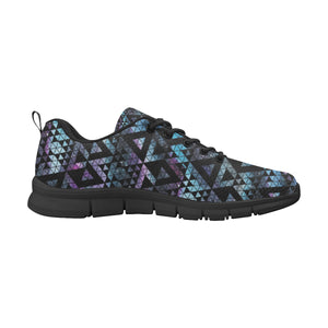 Space Galaxy Tribal Pattern Men's Sneakers Black