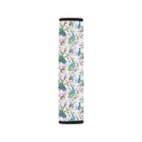 Peacock Pink Flower Pattern Car Seat Belt Cover