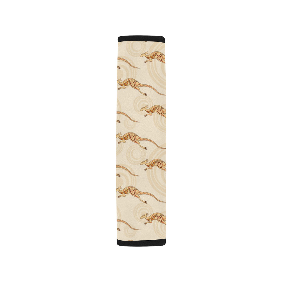 Kangaroo Aboriginal Pattern Background Car Seat Belt Cover