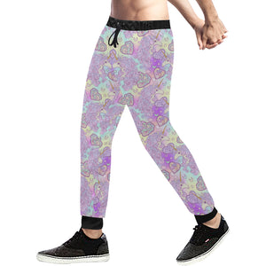 Unicorn Heart Pattern Unisex Casual Sweatpants