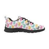 Colorful Rabbit Pattern Men's Sneakers Black