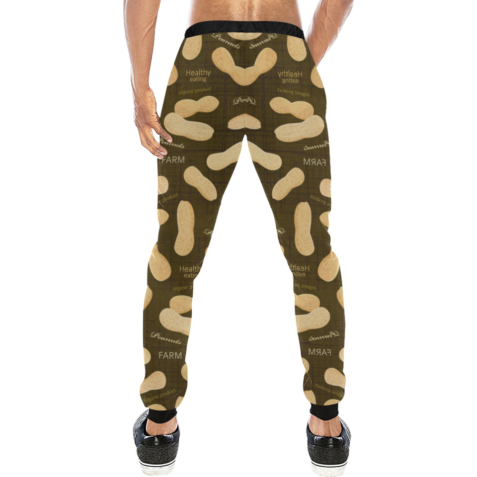 Peanut Pattern Green Background Unisex Casual Sweatpants