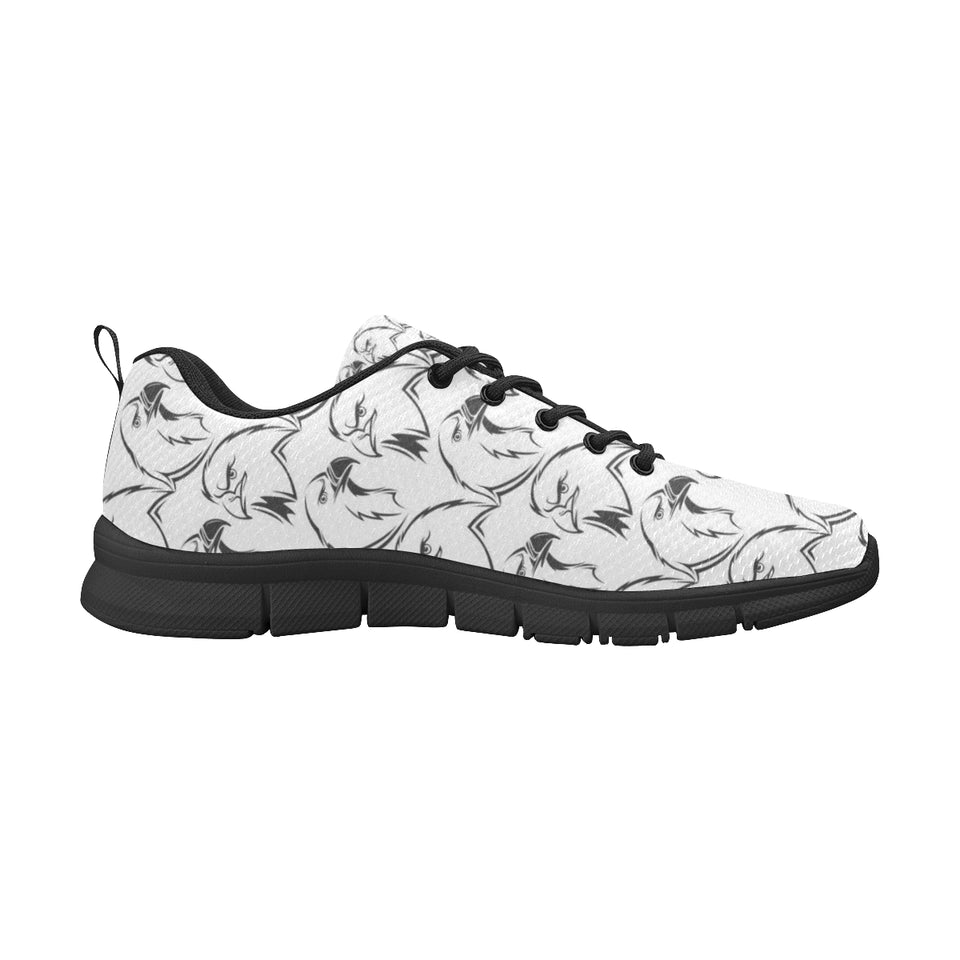 Eagle Pattern Print Design 01 Women's Sneakers Black