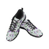 Eggplant Pattern Print Design 03 Women's Sneakers Black