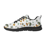 Bonsai Leaves Flower Pattern Men's Sneakers Black