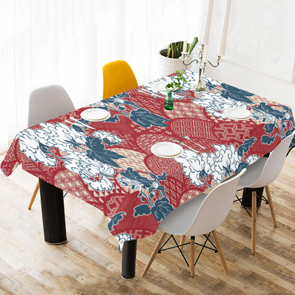 Red Theme Japanese Pattern Tablecloth