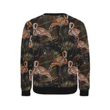 Flamingo Pattern Background Men's Crew Neck Sweatshirt