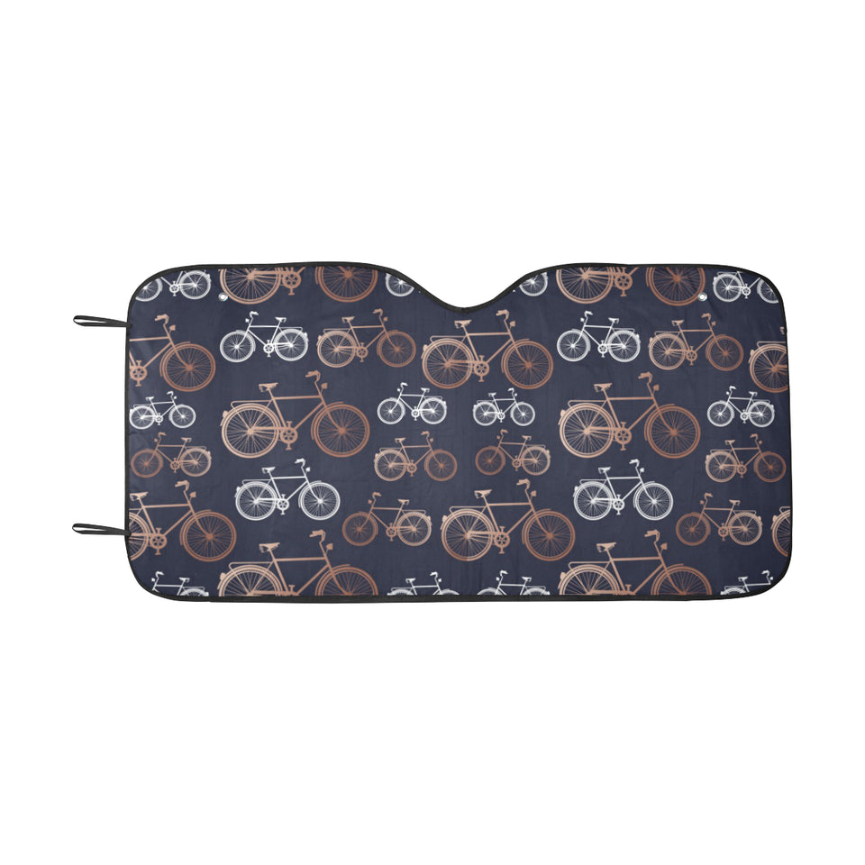 Bicycle Pattern Print Design 01 Car Sun Shade