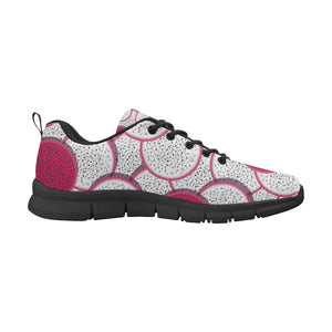 Sliced Dragon Fruit Pattern Men's Sneakers Black