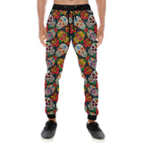 Suger Skull Pattern Background Unisex Casual Sweatpants