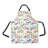 Bicycle Pattern Print Design 02 Adjustable Apron