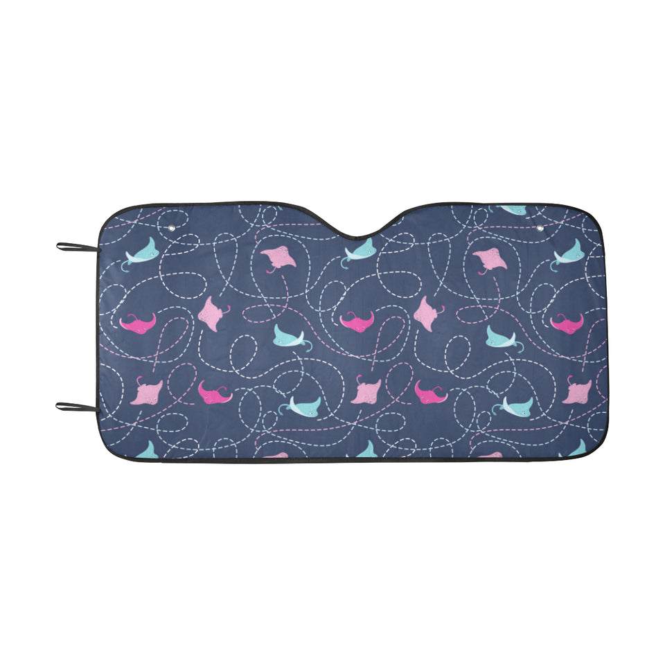 Stingray Pattern Print Design 05 Car Sun Shade