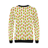 Papaya Pattern Theme Women's Crew Neck Sweatshirt