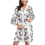 Cute Cow Pattern Women's Short Kimono Robe