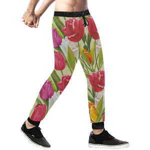 Colorful Tulip Pattern Unisex Casual Sweatpants