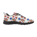 Geometric Pineapple Pattern Men's Sneakers Black