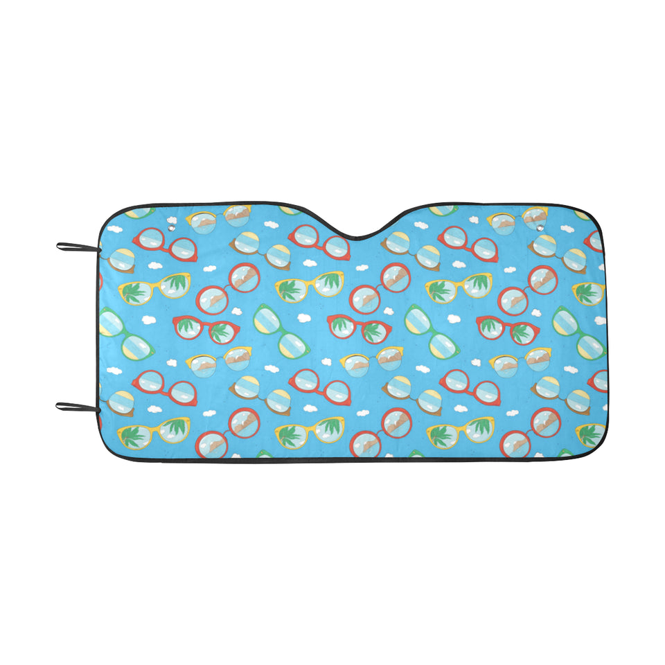 Sun Glasses Pattern Print Design 03 Car Sun Shade