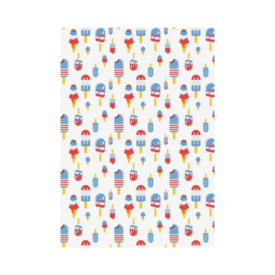 Ice Cream USA Theme Pattern House Flag Garden Flag