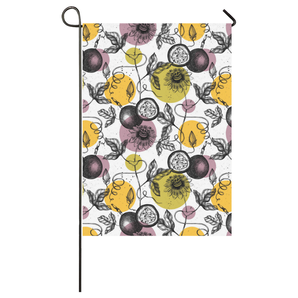 Passion Fruit Pattern Background House Flag Garden Flag