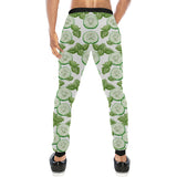 Sliced Cucumber Leaves Pattern Unisex Casual Sweatpants