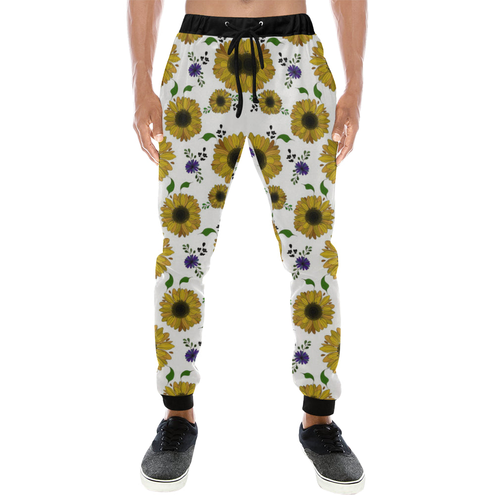 Sunflower Pattern Background Unisex Casual Sweatpants