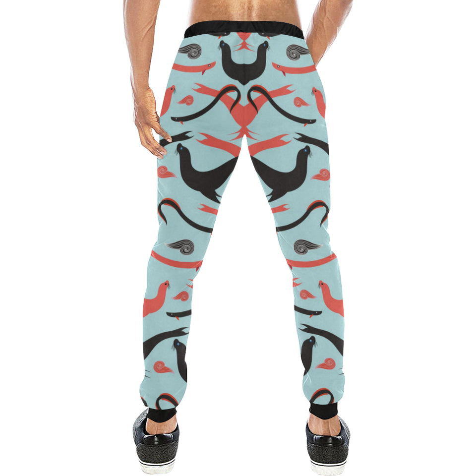 Sea Lion Pattern Theme Unisex Casual Sweatpants