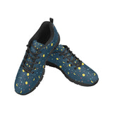 Moon Star Pattern Men's Sneakers Black