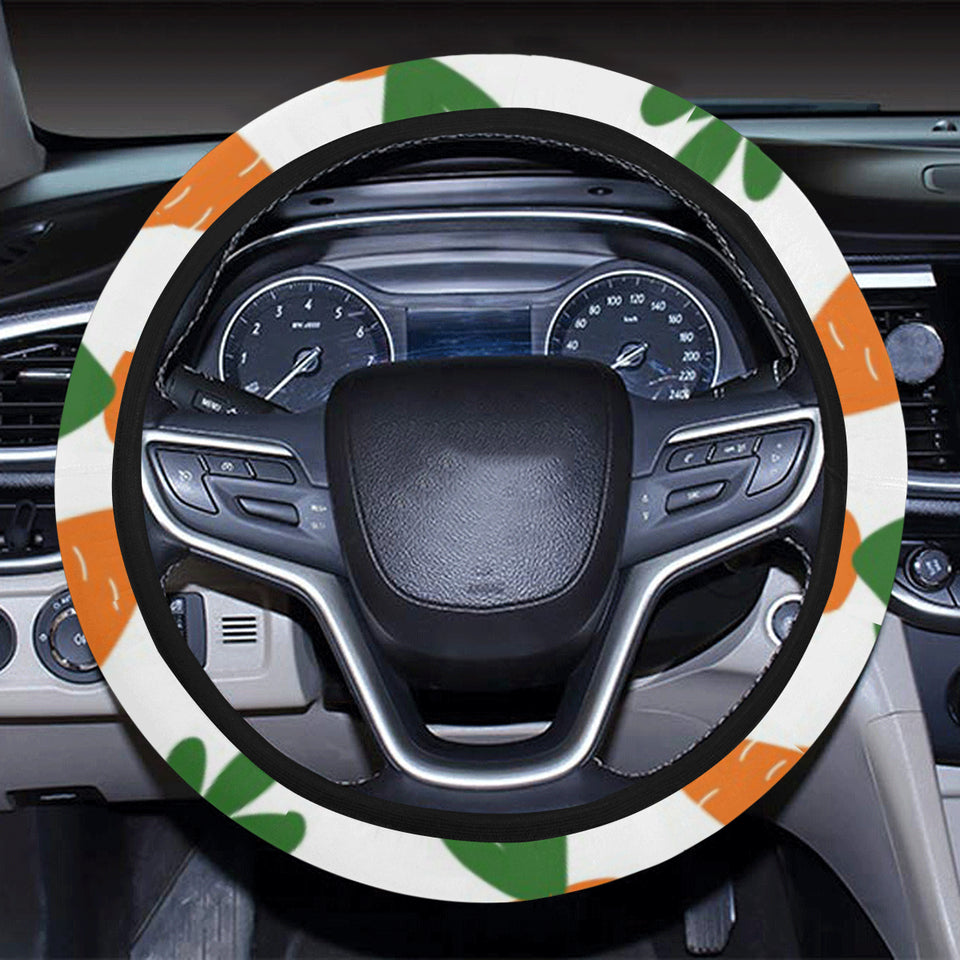 Carrot Pattern Print Design 05 Car Steering Wheel Cover