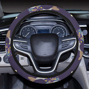 Sleeping Sea Lion Pattern Car Steering Wheel Cover