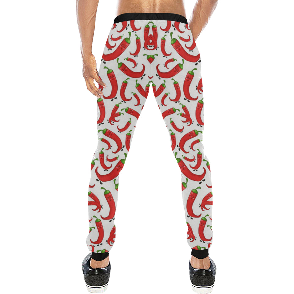 Red Chili Pattern Unisex Casual Sweatpants