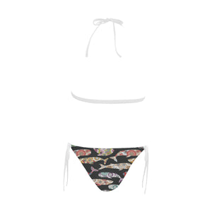 Whale Flower Tribal Pattern Sexy Bikinis Two-Pieces Swimsuits